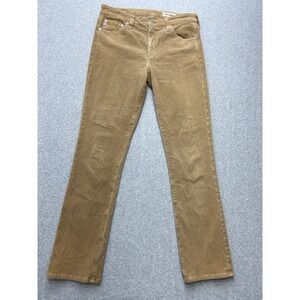 AG‎ Adriano Goldschmied Pants Womens 29 Beige Slim Straight Corduroy